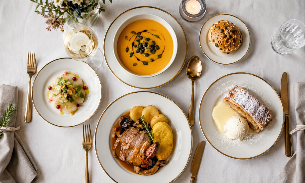Mehrgang-Menü beim Bayern Krimi Dinner